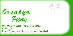 orsolya puns business card